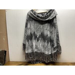 Ali Miles Women's 2X/3X Sweater Top Lagenlook Cowl Neck Striped